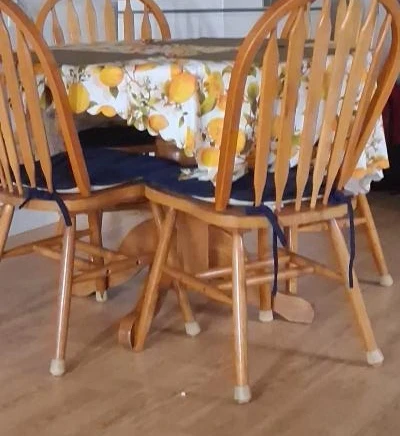 Wooden Dining Table with 4 Chairs