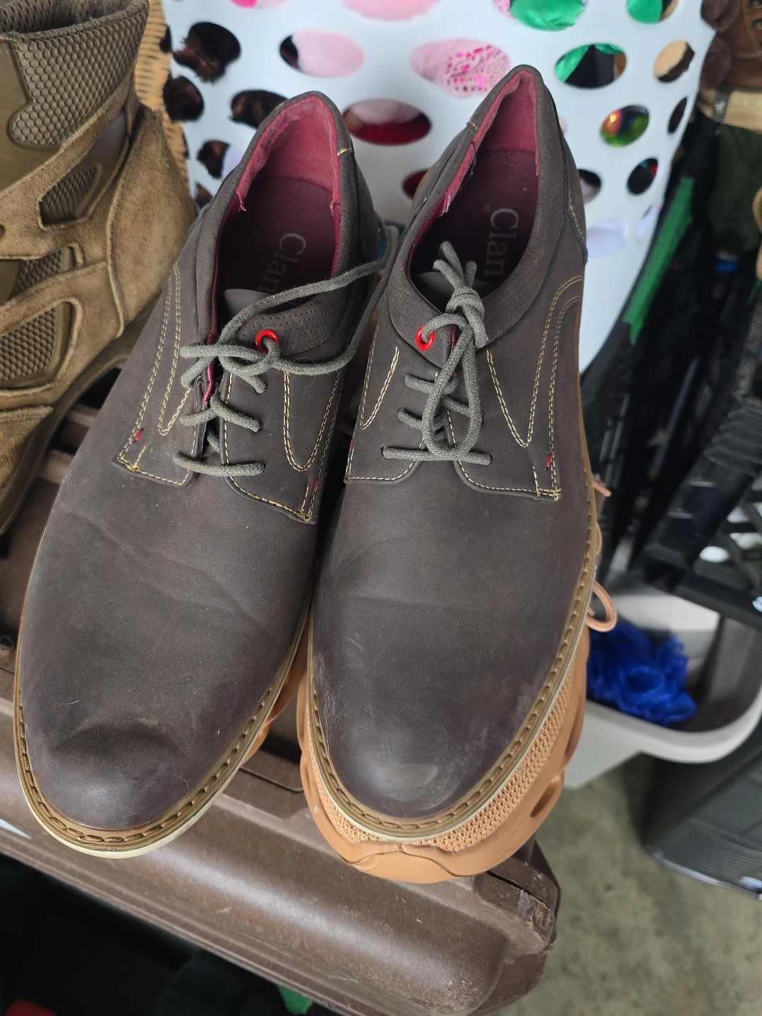 Clan Brown Leather Lace-Up Dress Shoes