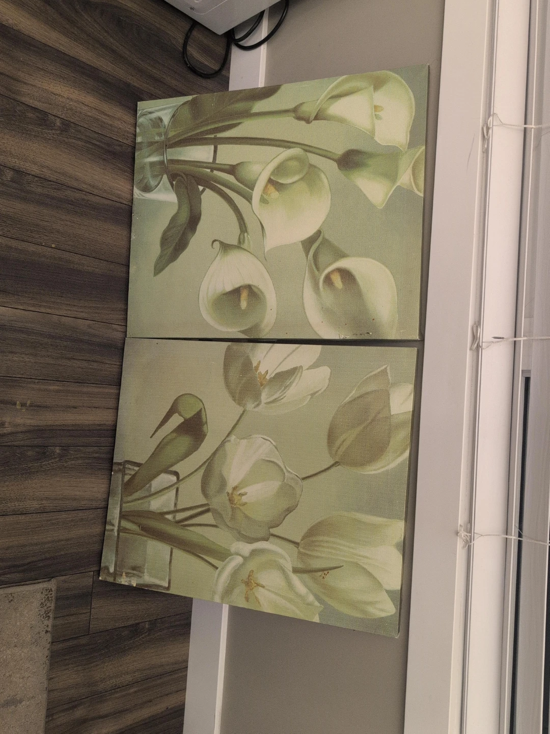 Canvas Wall Art Set of 2 Floral Prints