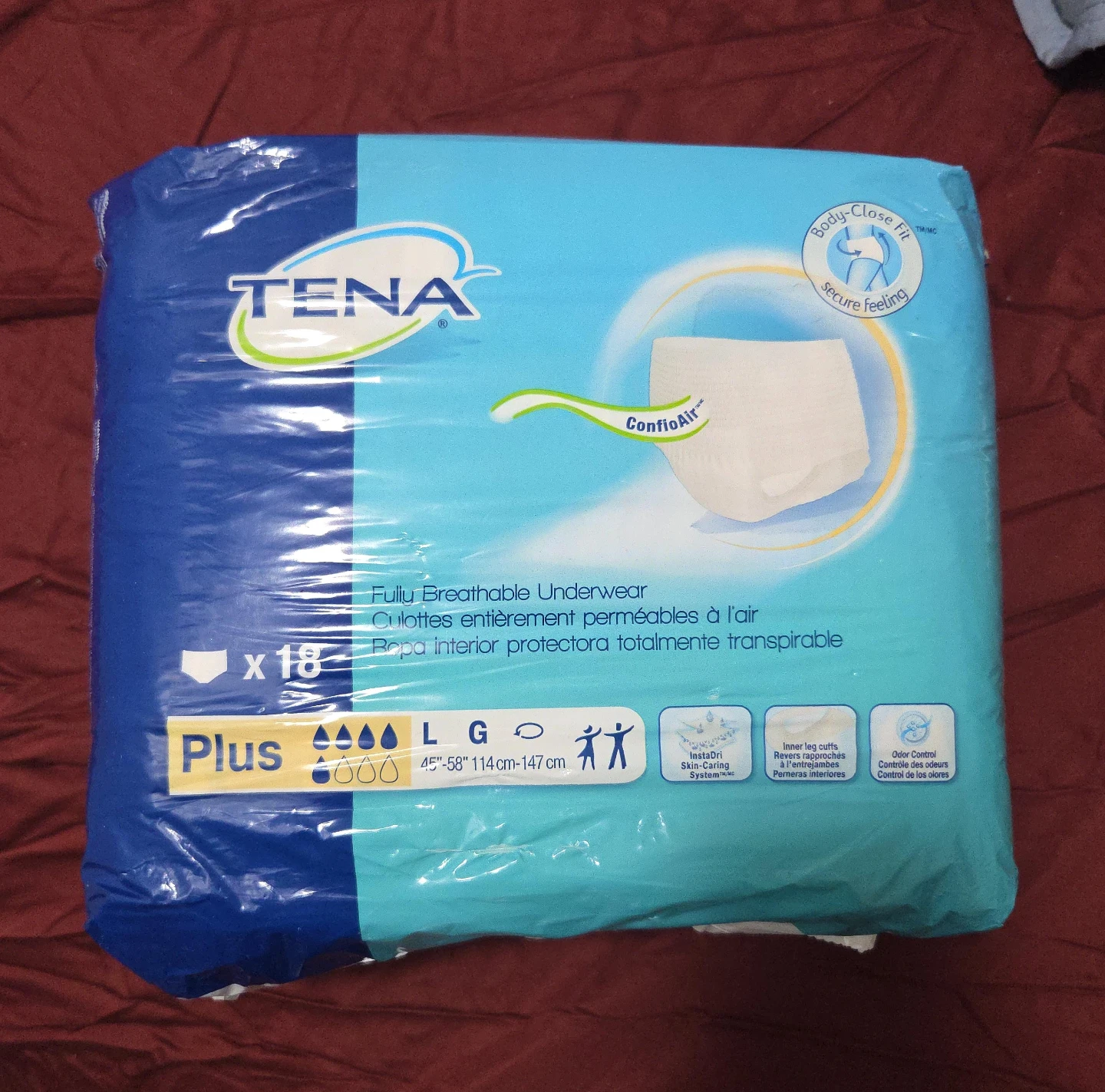 Tena Plus L 18 Pack Underwear