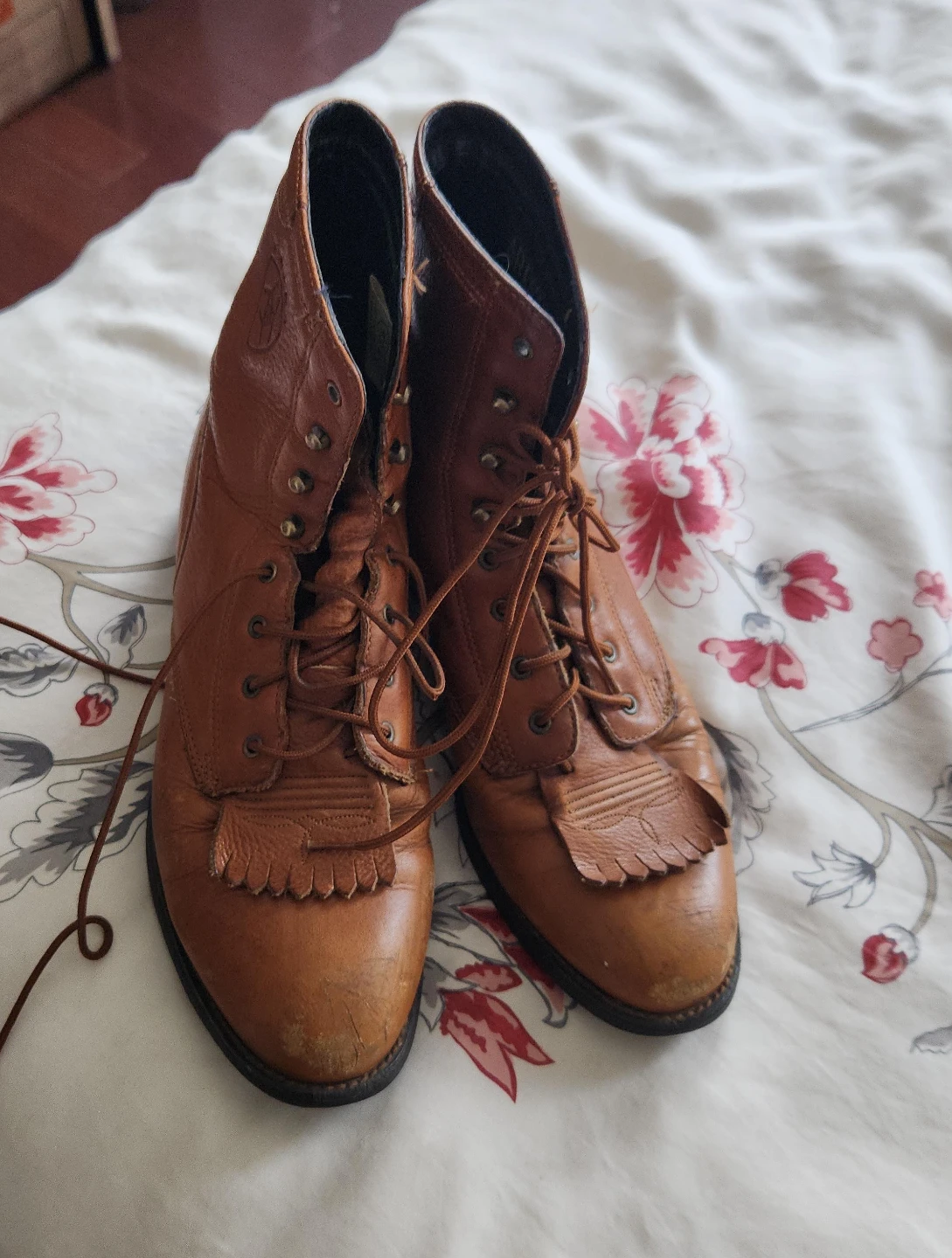 Ariat Brown Leather Lace-Up Work Boots