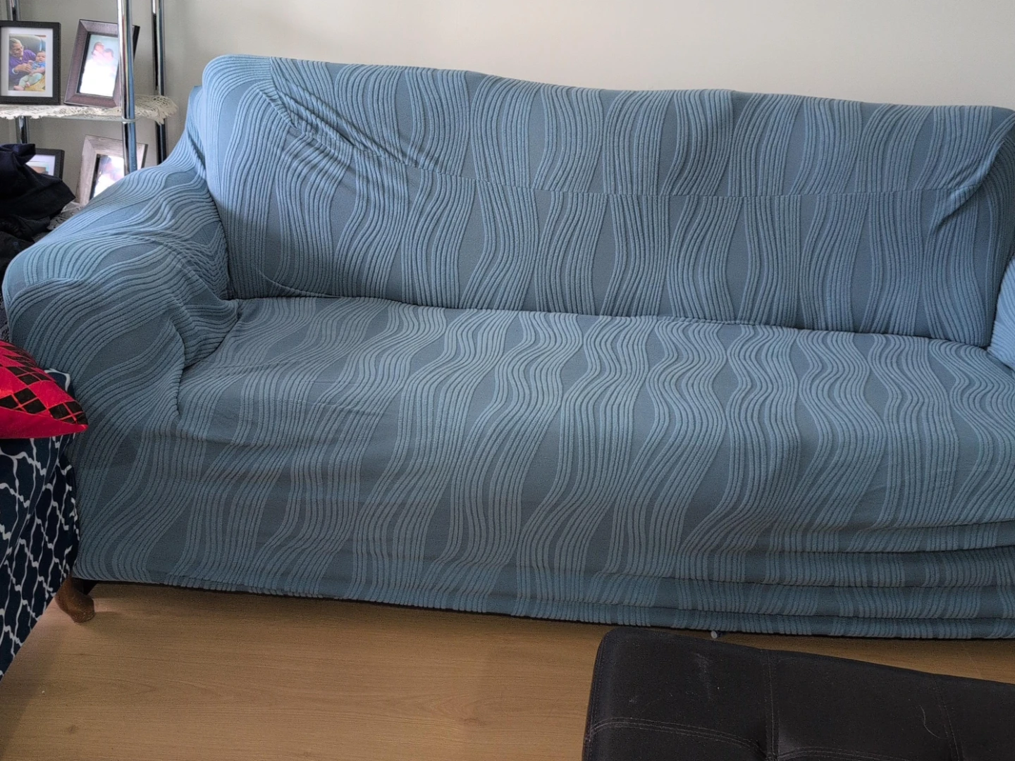 Blue Wave Pattern Sofa Cover $80 both