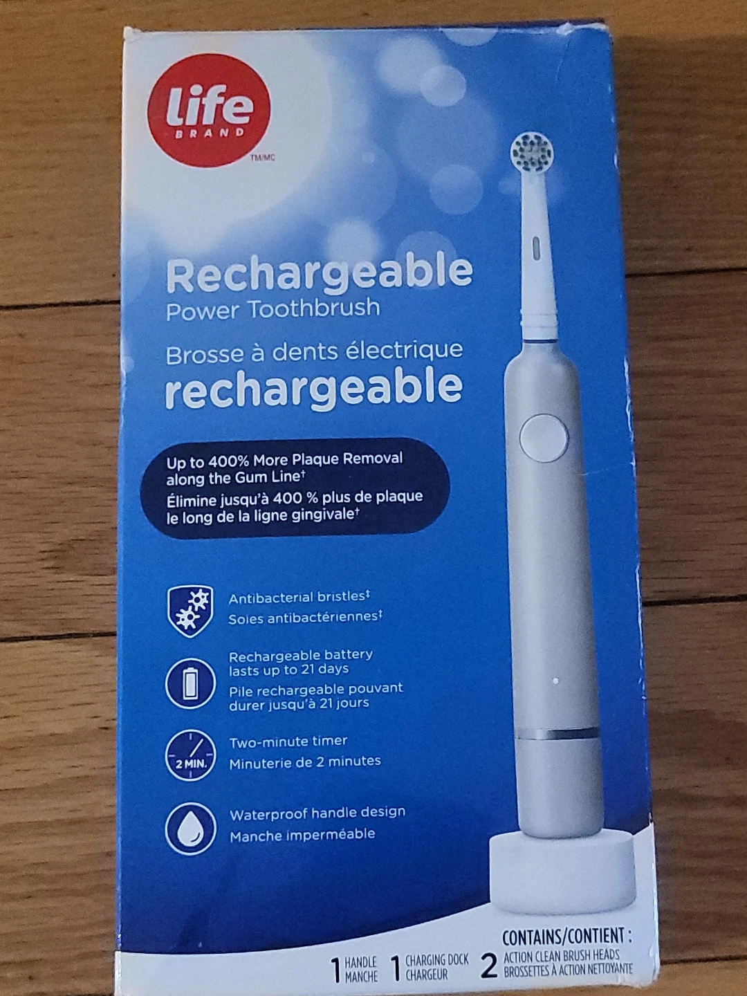 Life Brand Rechargeable Power Toothbrush