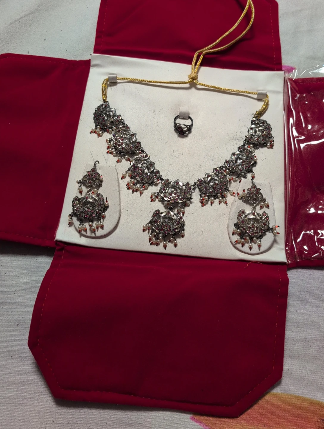 Jewelry Set - Necklace, Earrings, and Ring