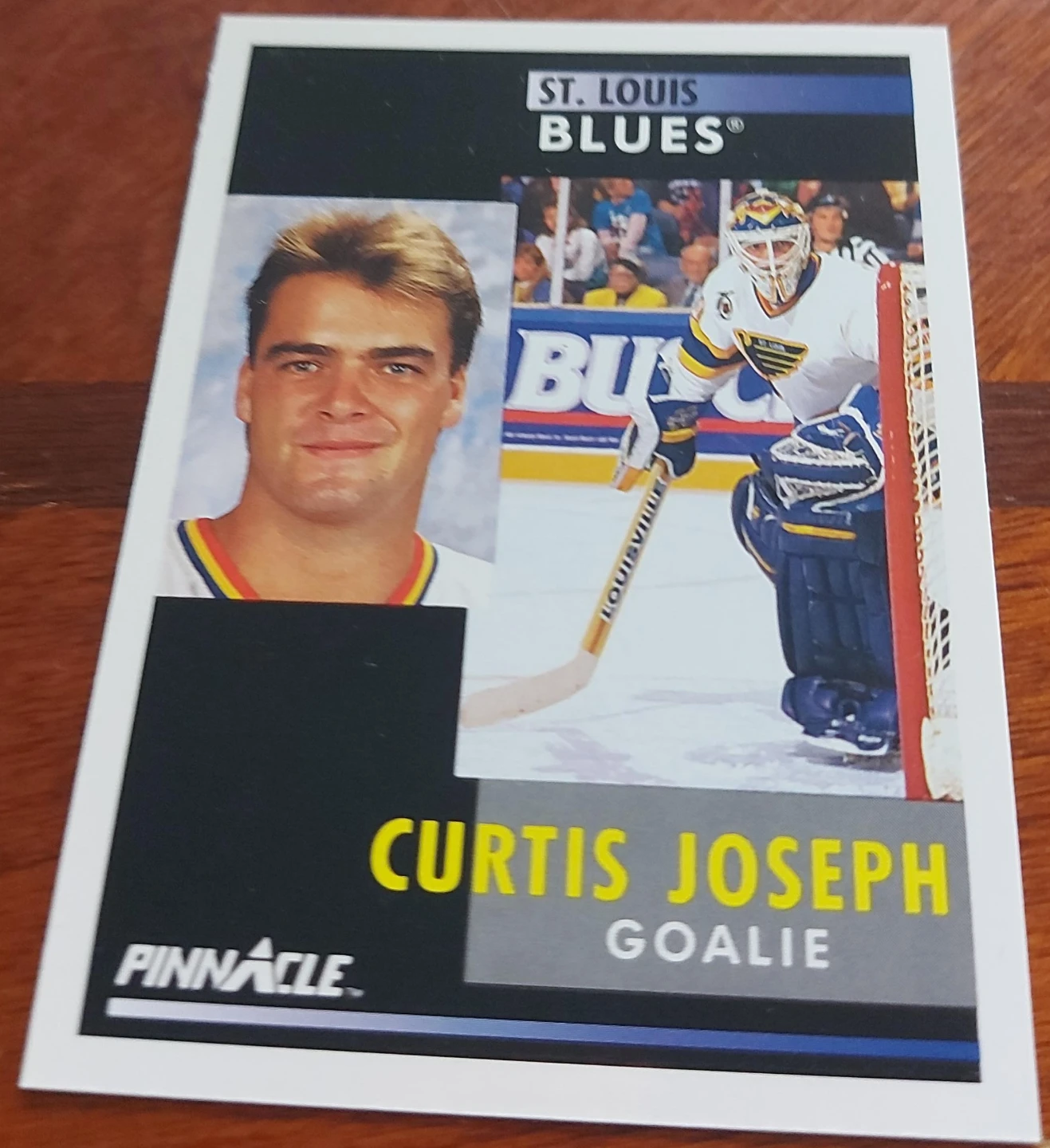 Pinnacle Curtis Joseph Goalie Hockey Card