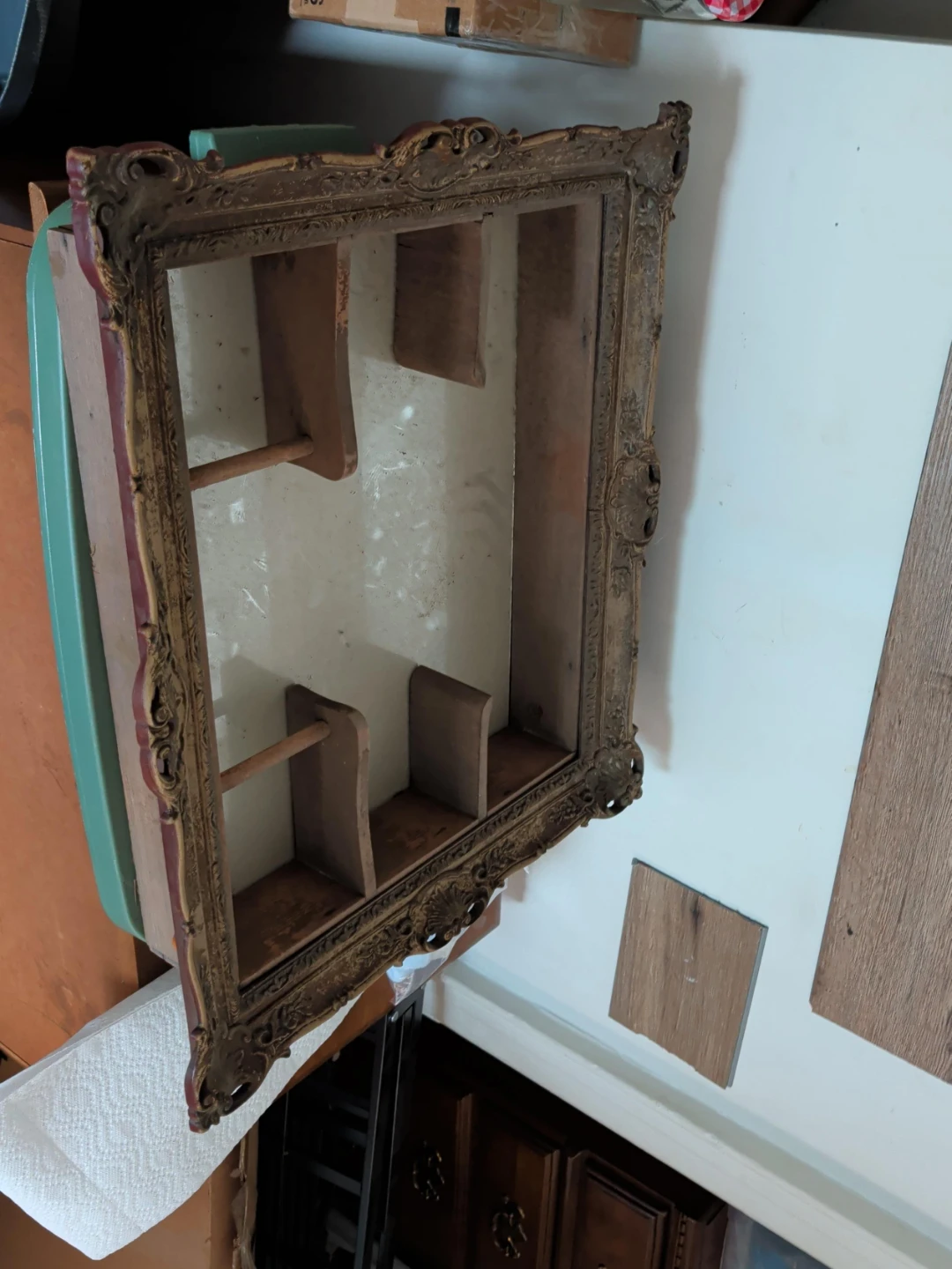 Ornate Vintage Shadow Box Shelf