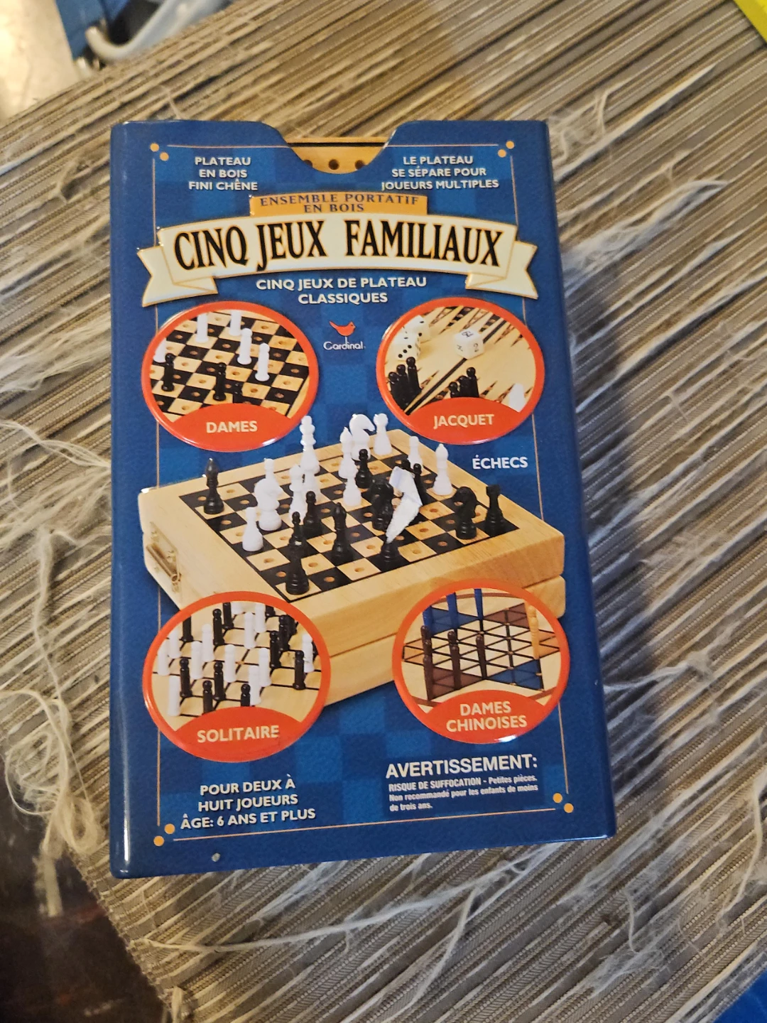 Cardinal Wood Travel Five Family Games