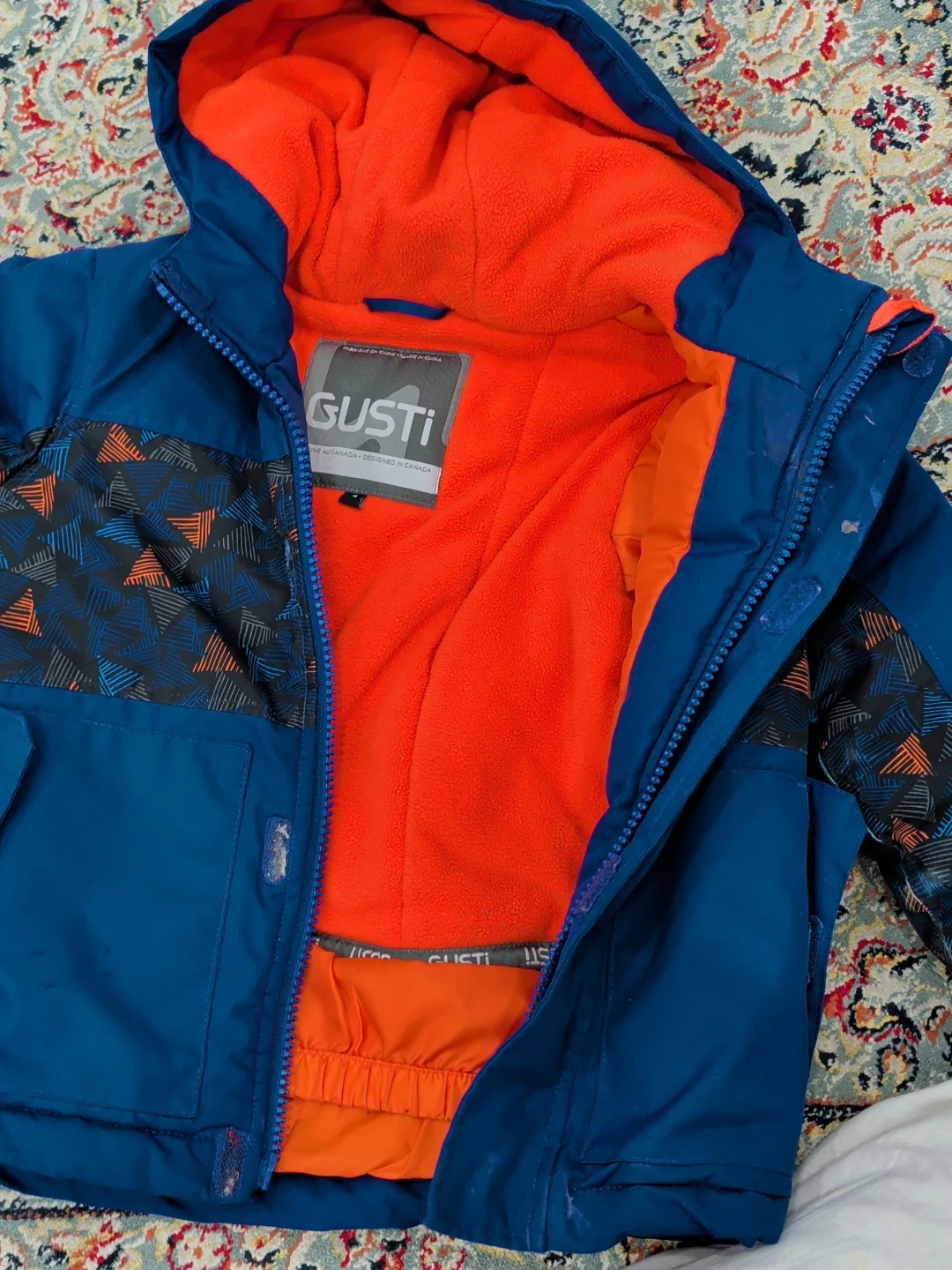Gusti Boys Winter Jacket - Blue/Orange