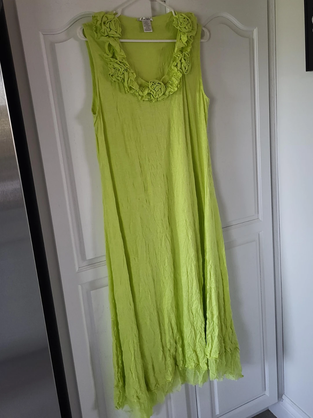 Women's Sleeveless Dress - Lime Green