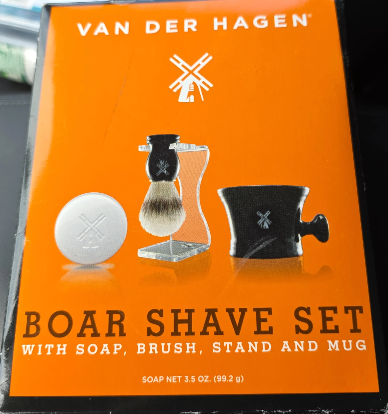 Van Der Hagen Boar Shave Set with Soap, Brush, Stand, and Mug