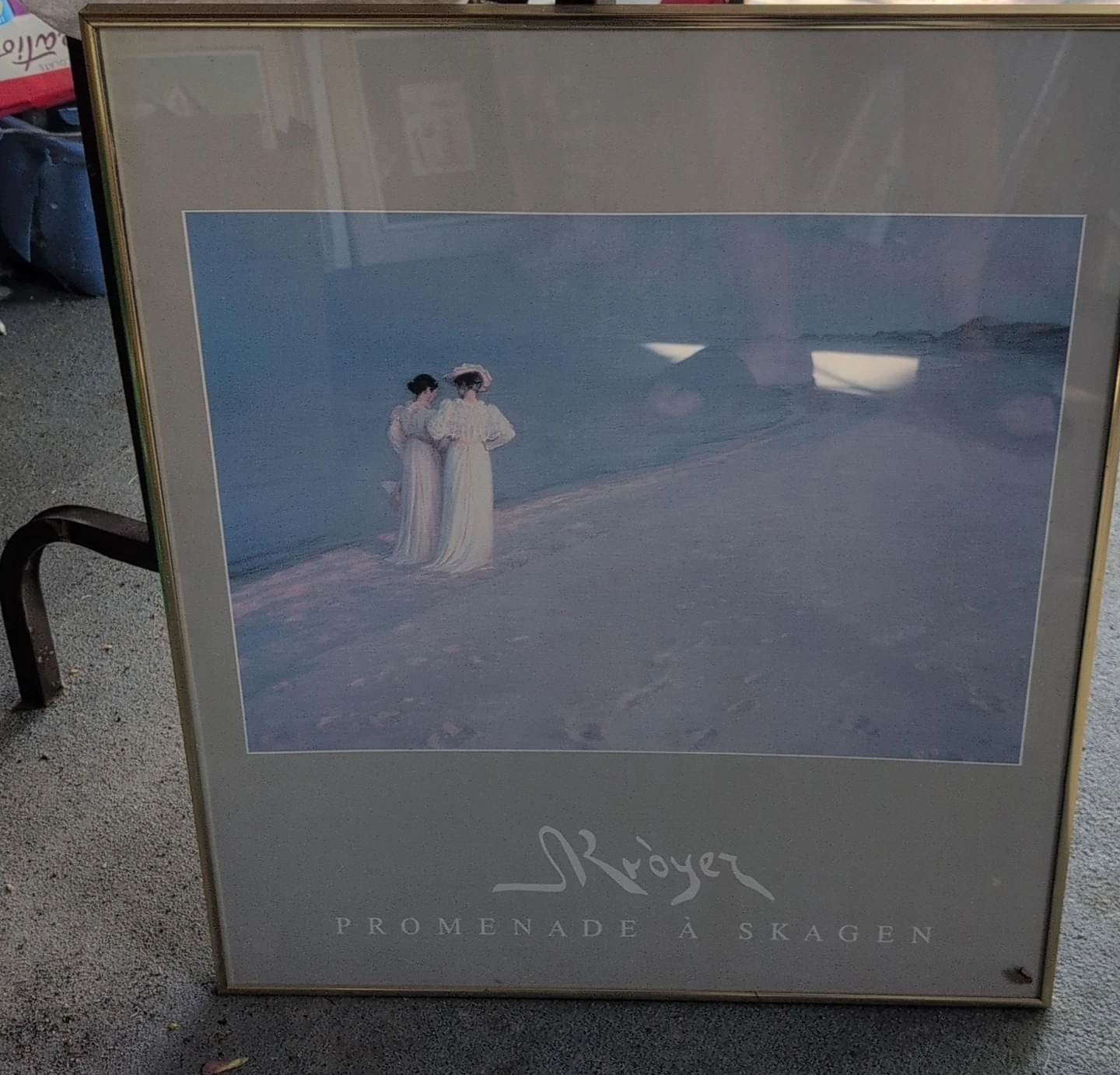 P.S. Krøyer Promenade à Skagen Framed Art Print
