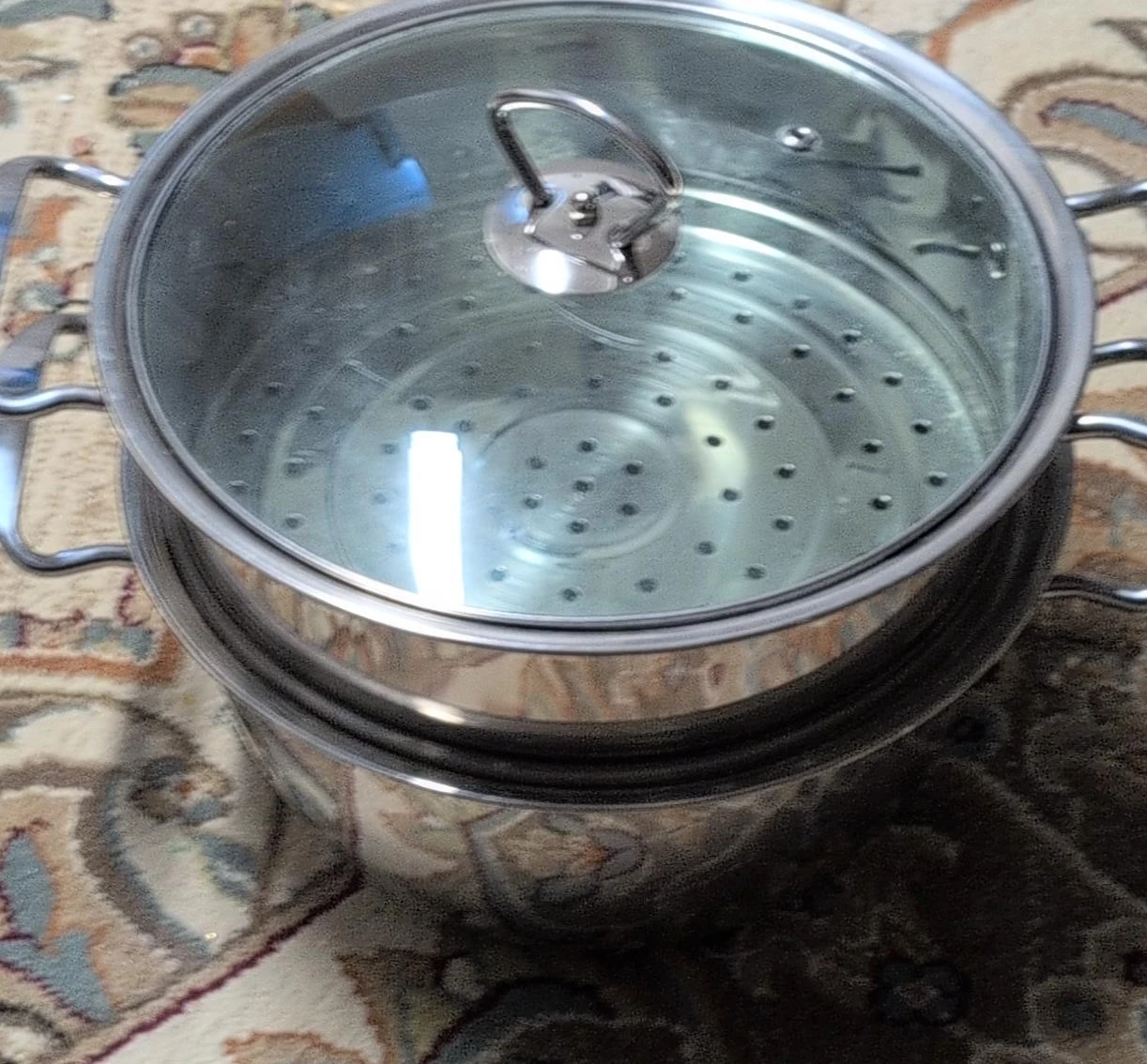 Stainless Steel Steamer Pot with Glass Lid