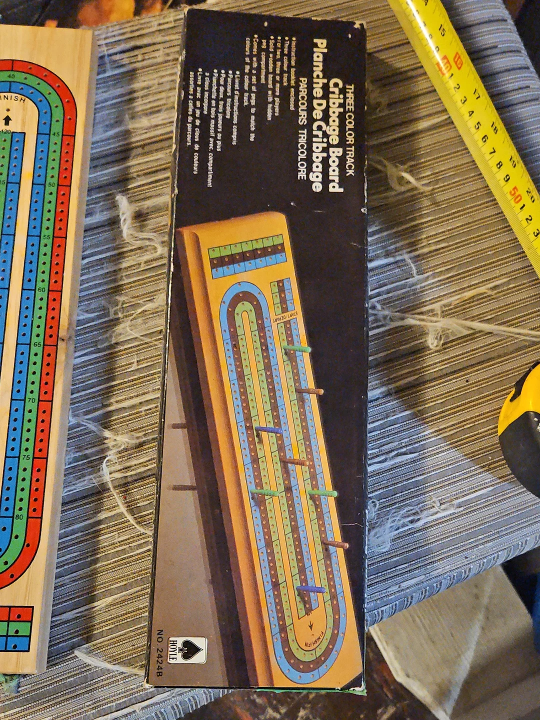 Three Color Track Cribbage Board