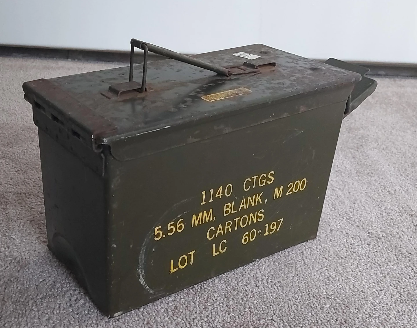 Vintage Ammo Can 5.56 MM Blank Cartons