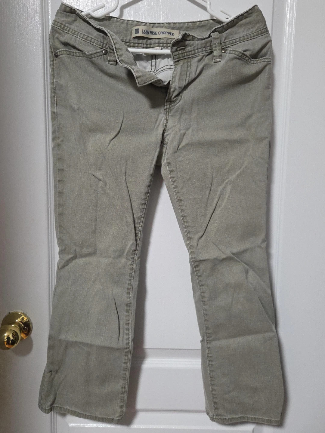 GAP Low Rise Cropped Pants - Khaki