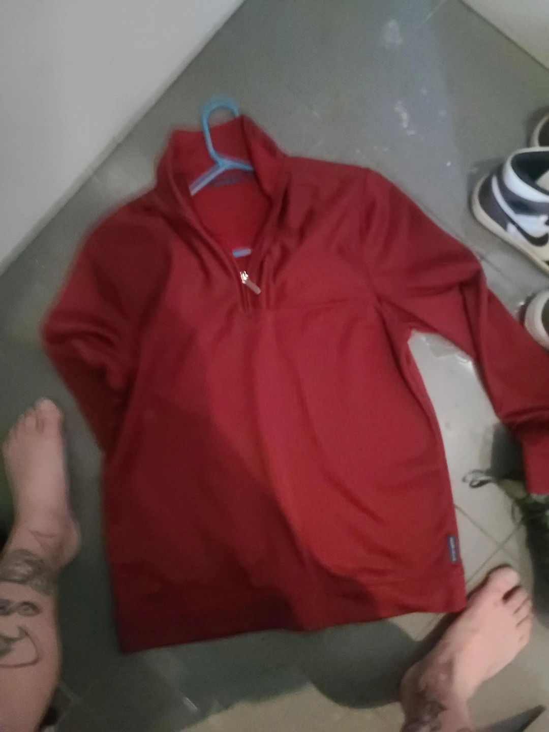 Old Navy Red Quarter-Zip Pullover