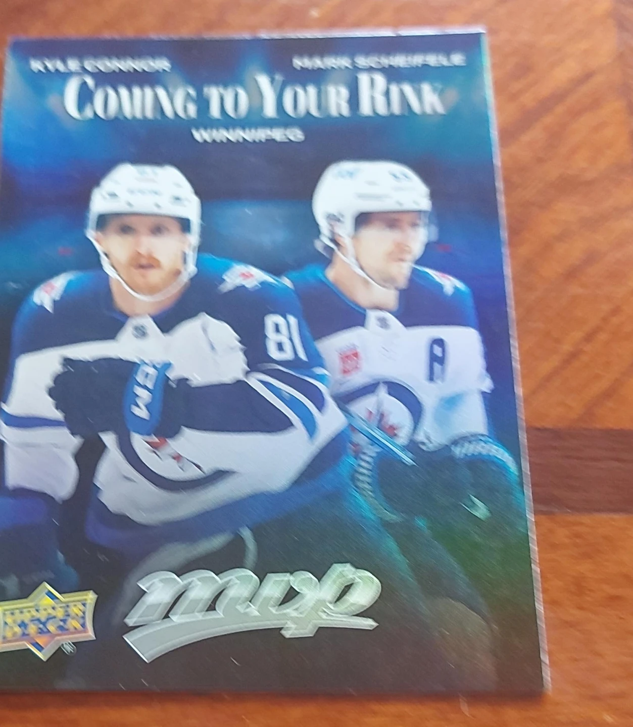 Upper Deck MVP Hockey Card - Kyle Connor & Mark Scheifele