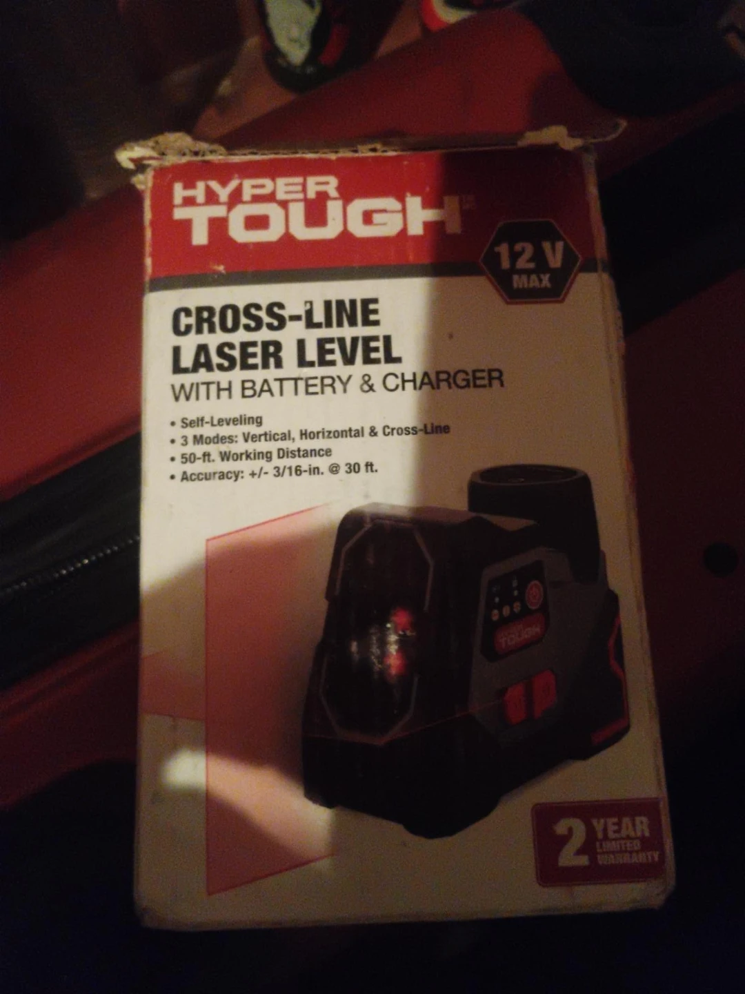 Hyper Tough 12V Max Cross-Line laser level