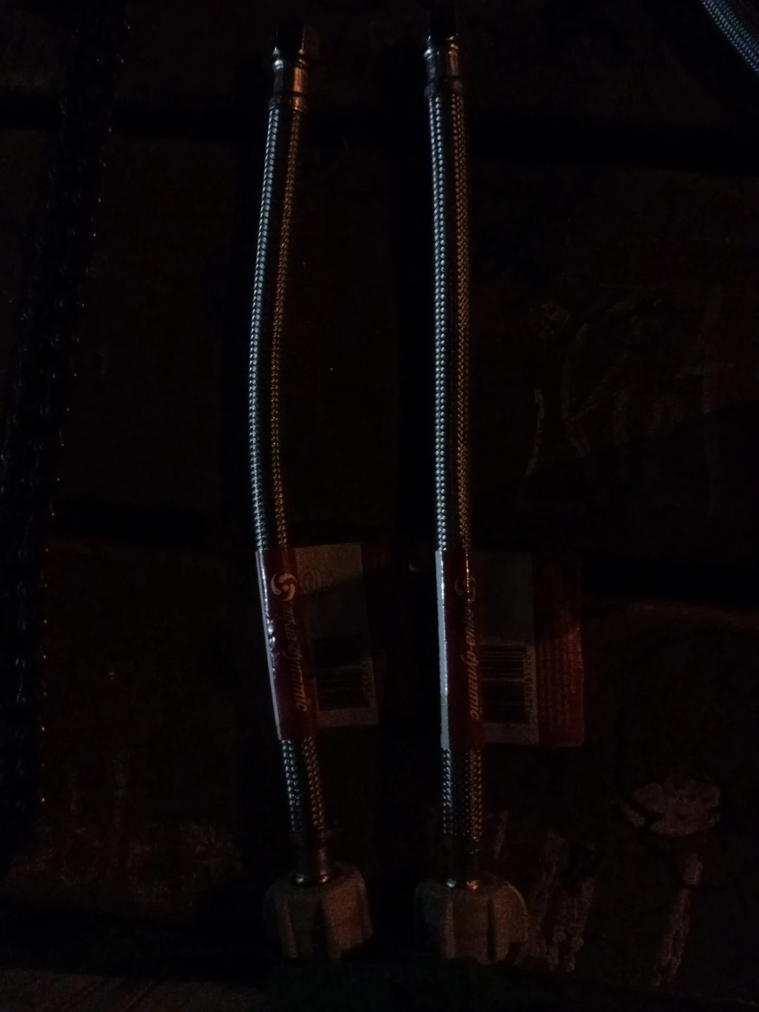Two Stainless Steel Flexible Water Hoses