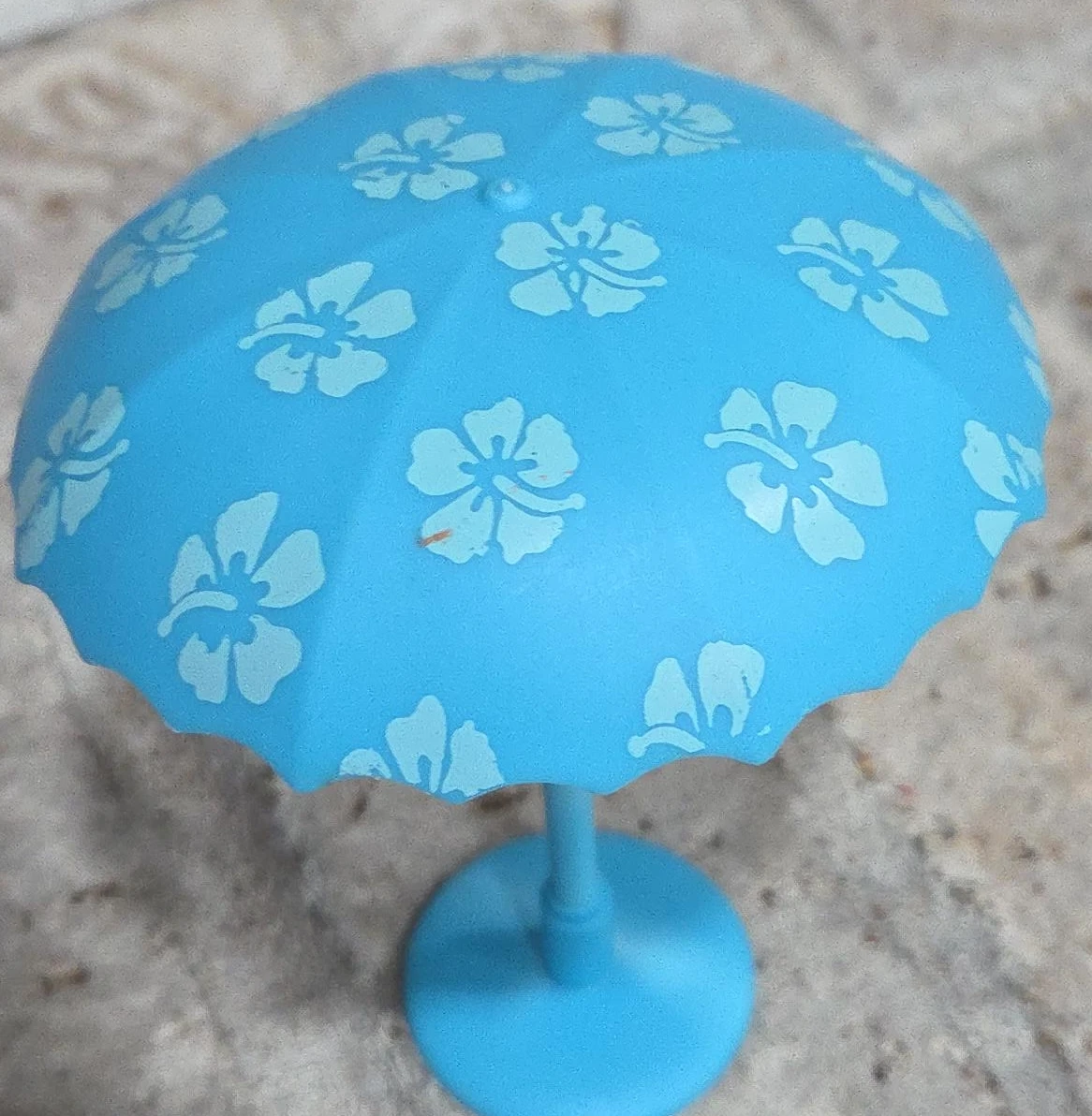 Blue Floral Doll Umbrella