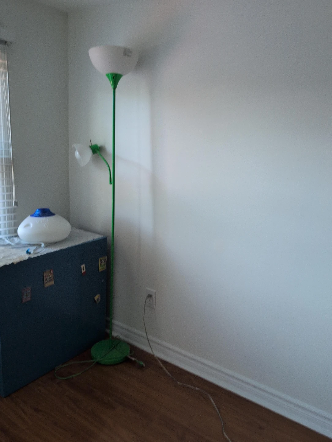 Green Floor Lamp with Reading Light