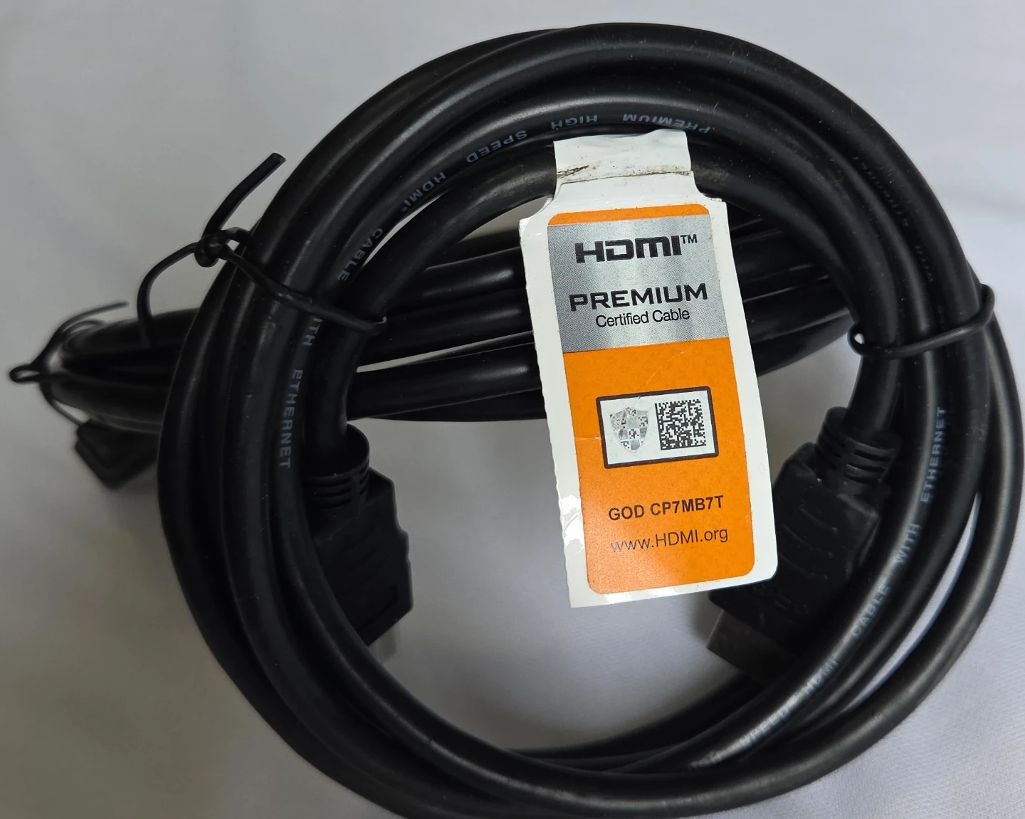 HDMI Premium Certified Cable with Ethernet
