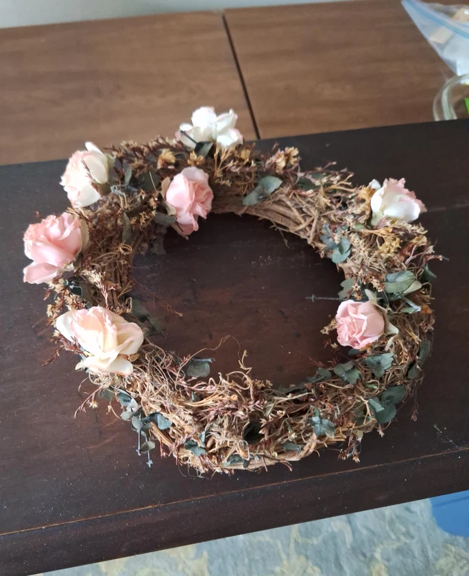 Dried Floral Wreath with Roses