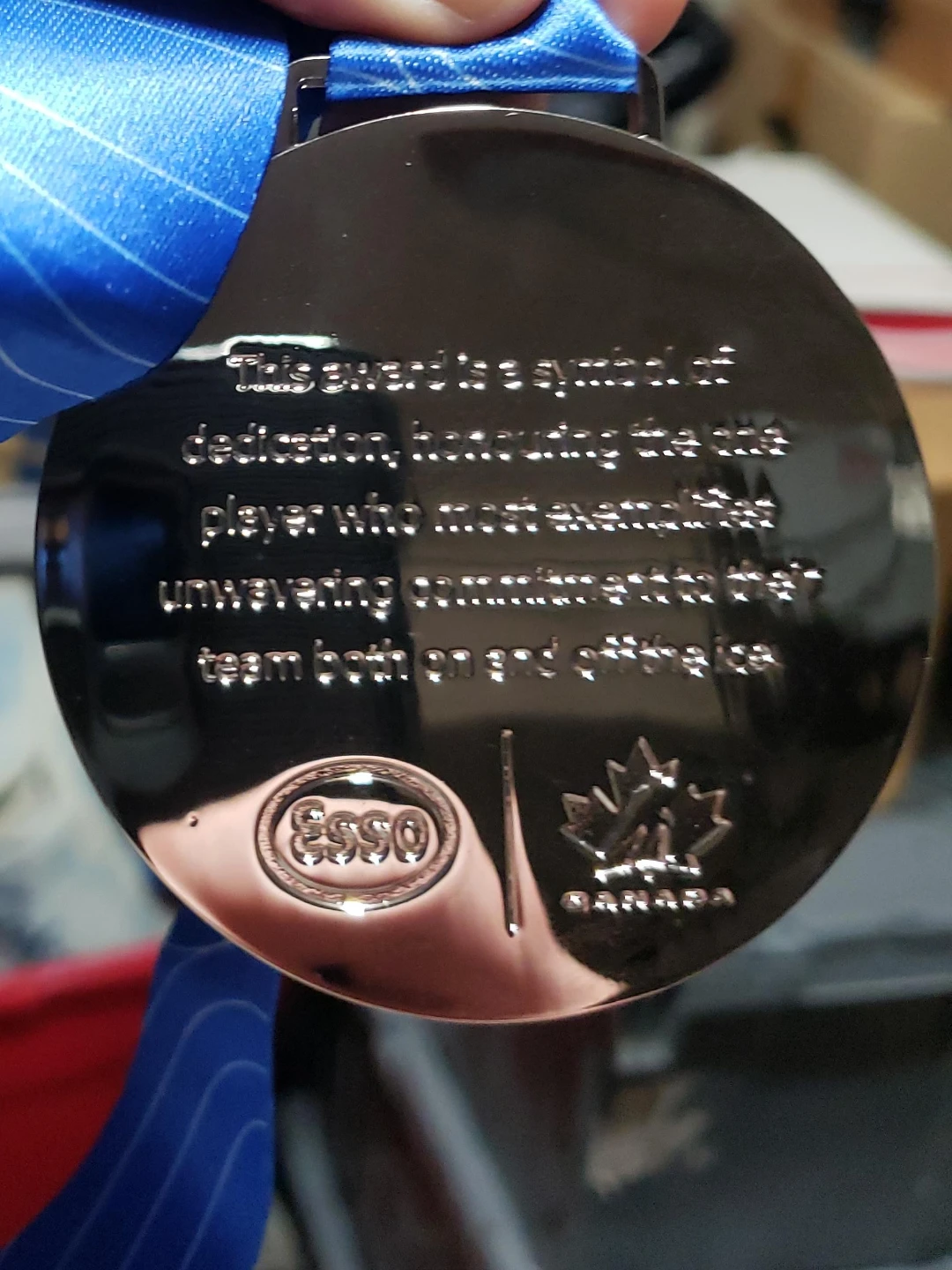 Esso Canada Hockey Award Medal