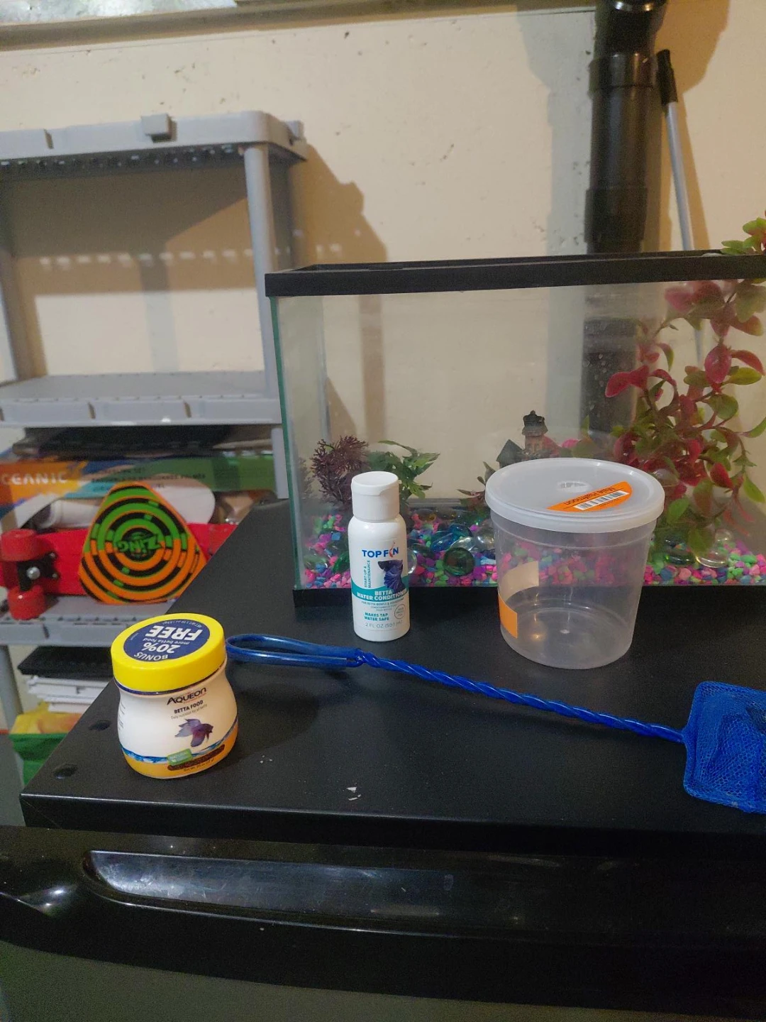 Aquarium Starter Kit with Fish Food and Water Conditioner