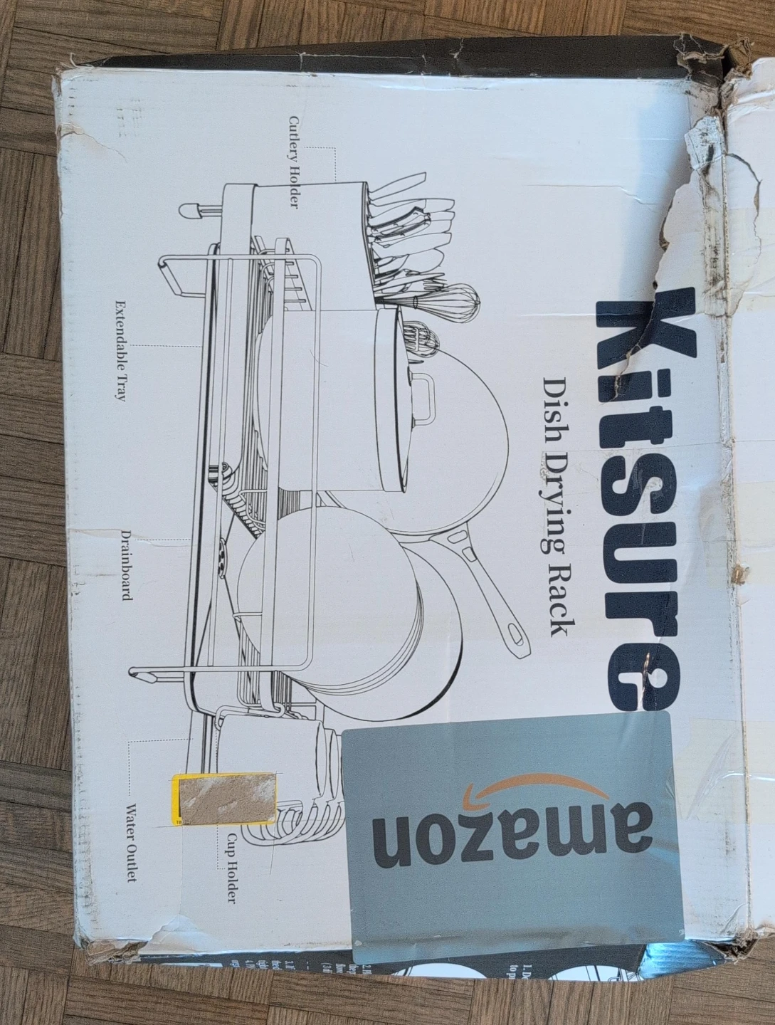 Kitsure Dish Drying Rack with Cutlery Holder