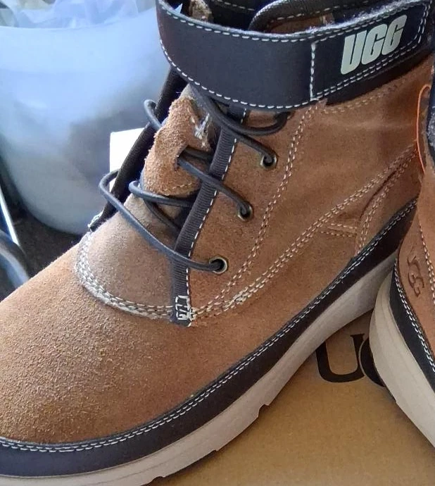 UGG Boys' Lace-Up Suede Boots