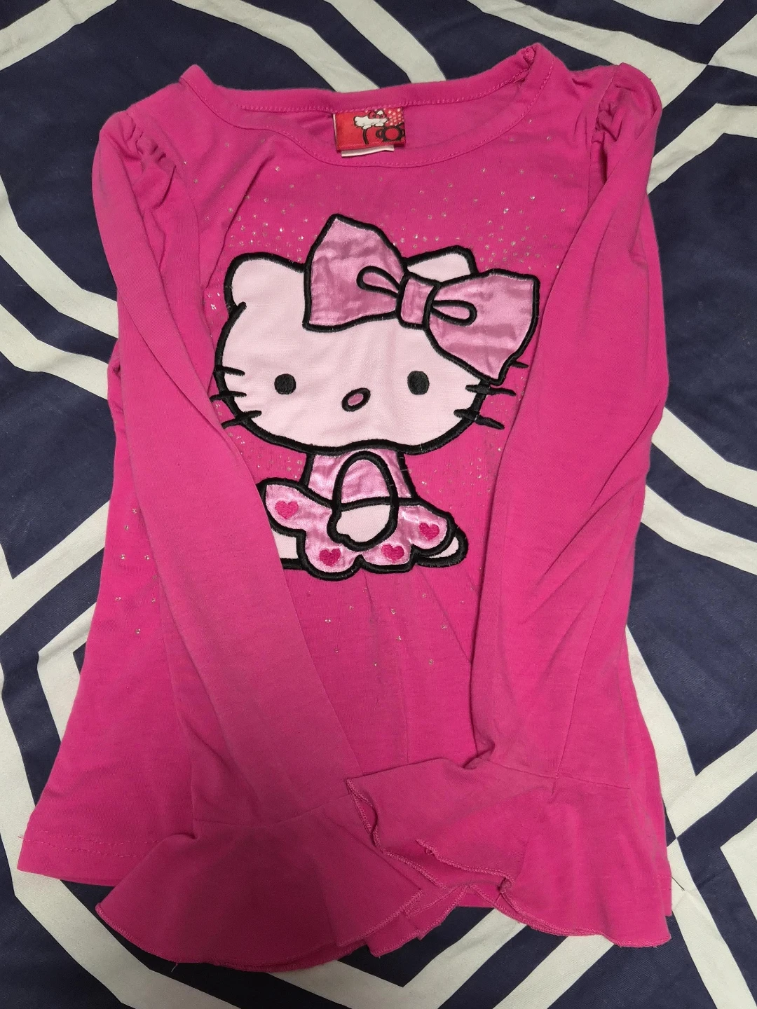 Girls Pink Hello Kitty Long Sleeve Shirt
