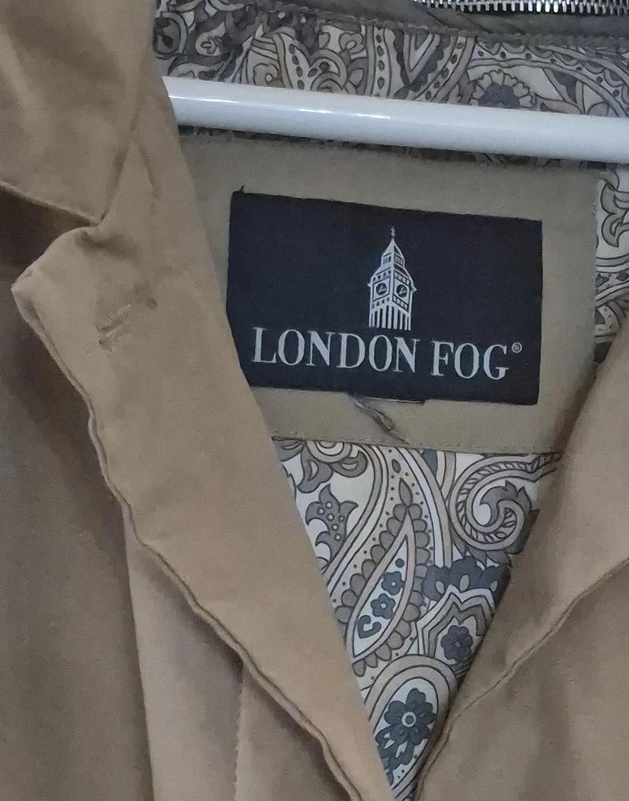 London Fog Tan trench coat unisex