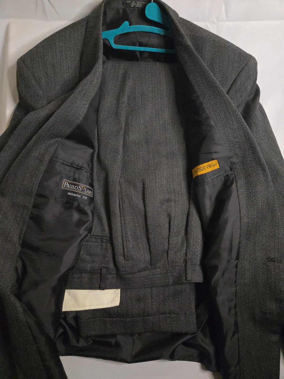 Paulo Solari Men's Suit - Grey Wool