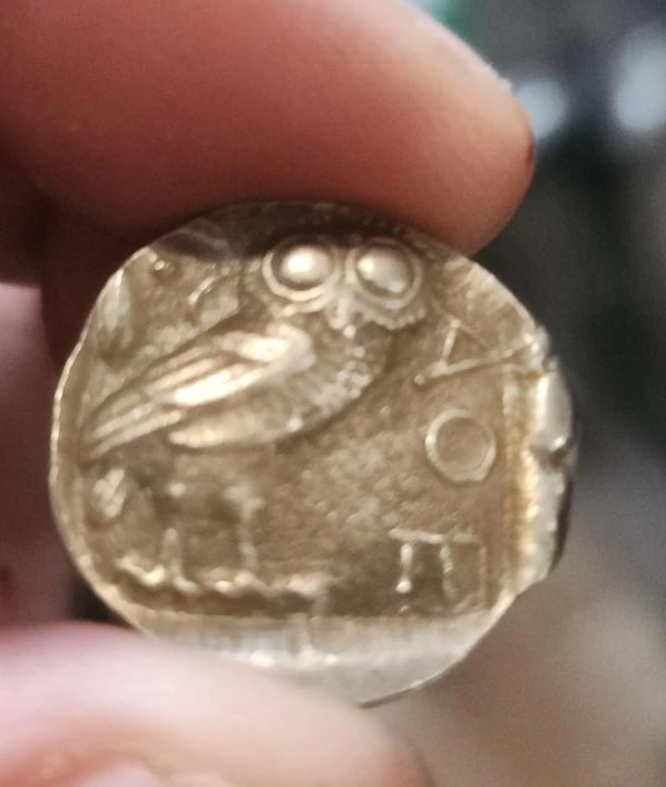 Ancient Greek Owl Coin