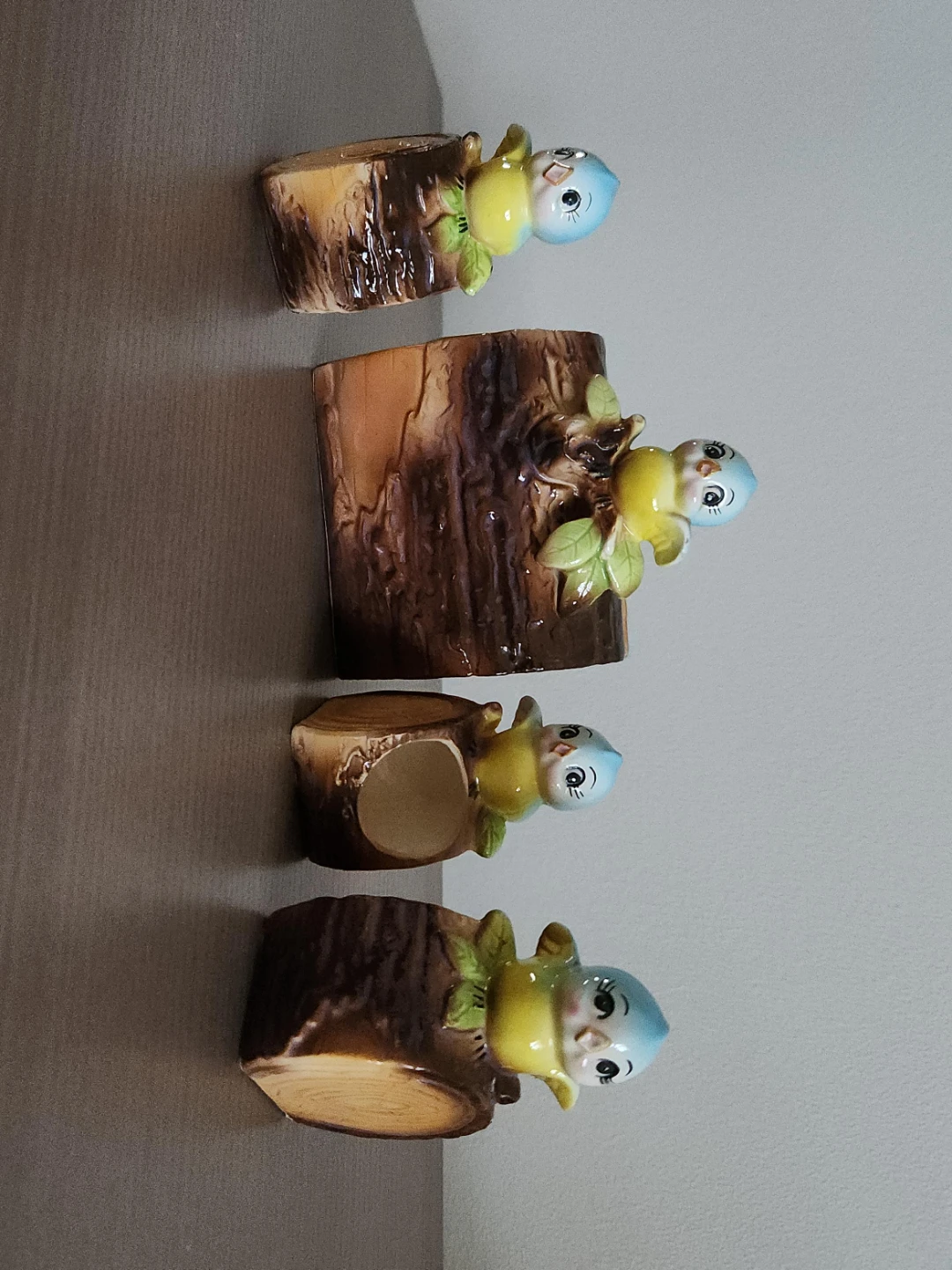 Vintage Ceramic Napkin holder with salt & pepper shackers