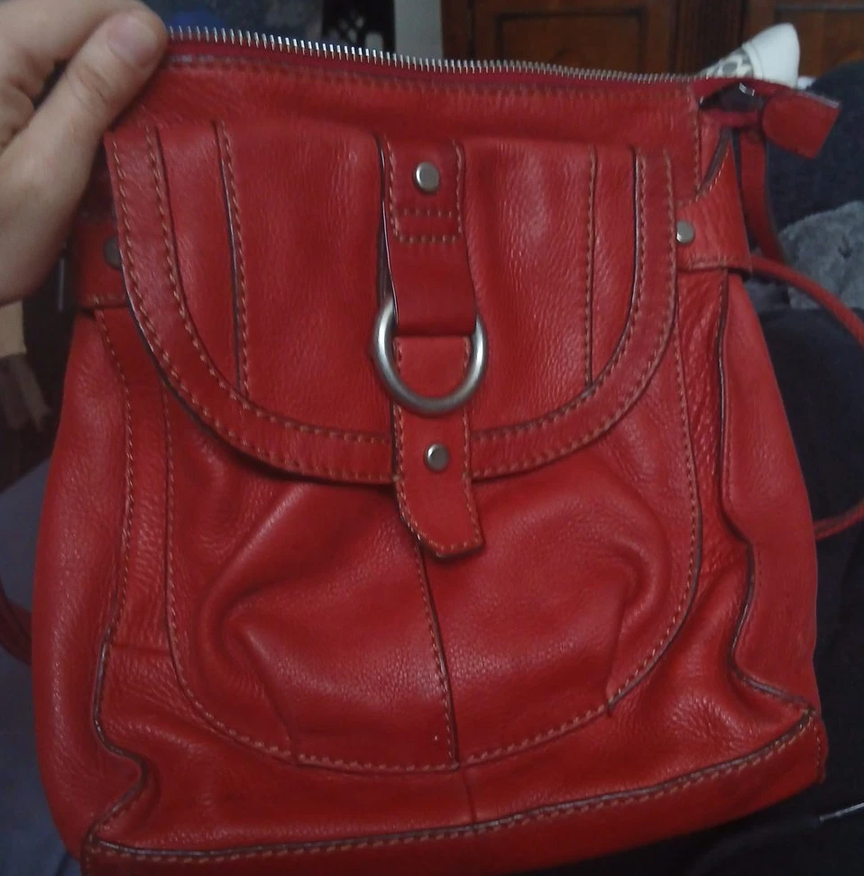 Red Leather Crossbody Bag