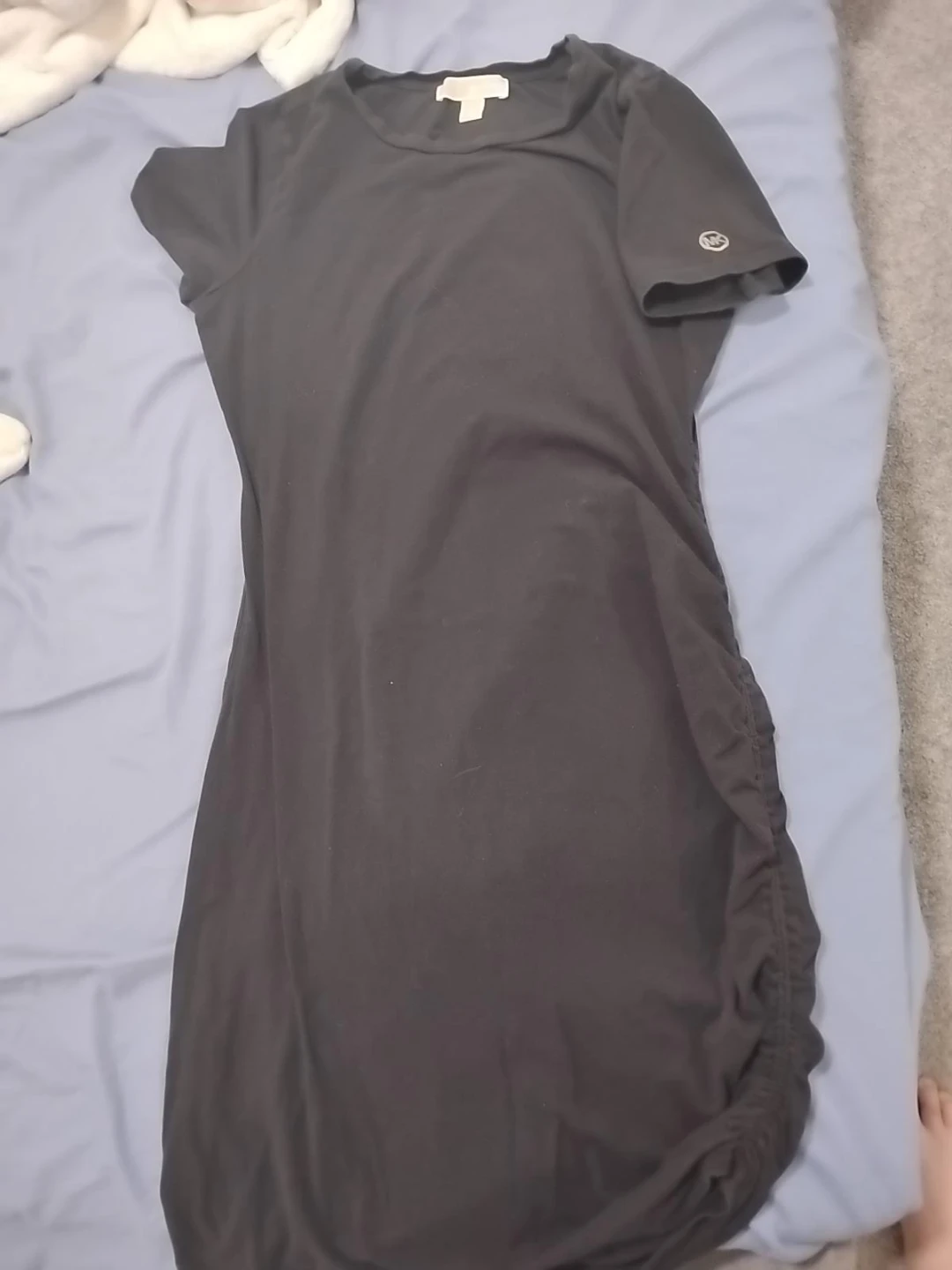 Michael Kors Black Ruched Side Dress