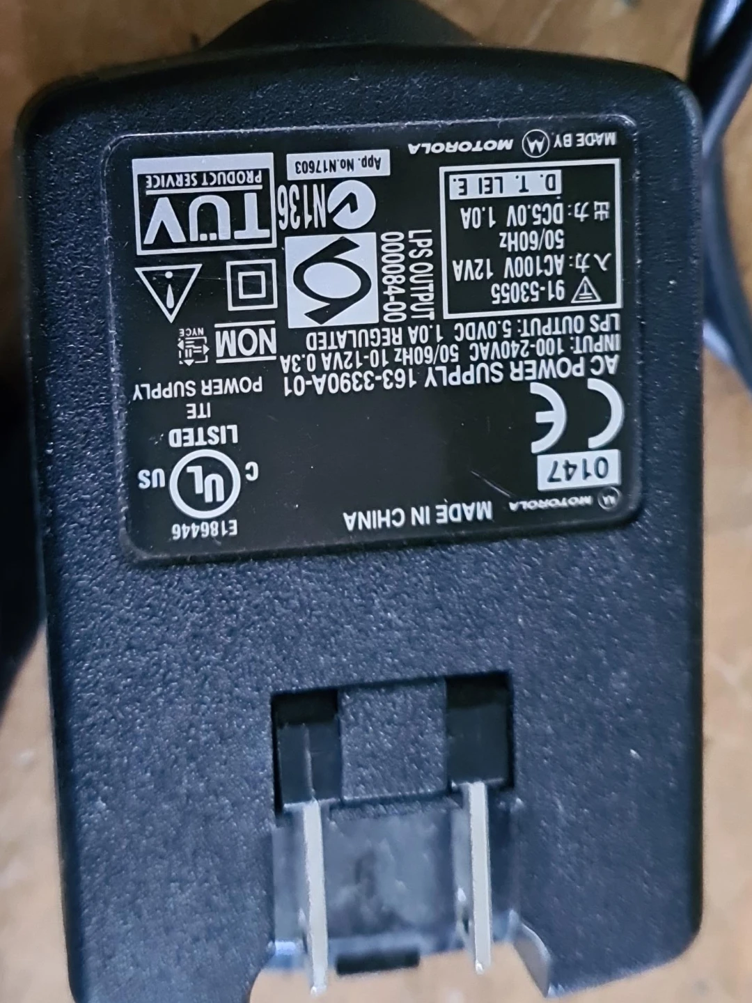 Motorola AC Power Supply 163-3390A-01
