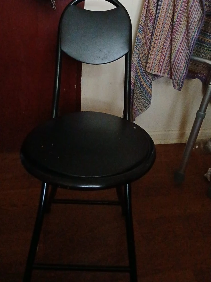 Black Metal Folding Chair