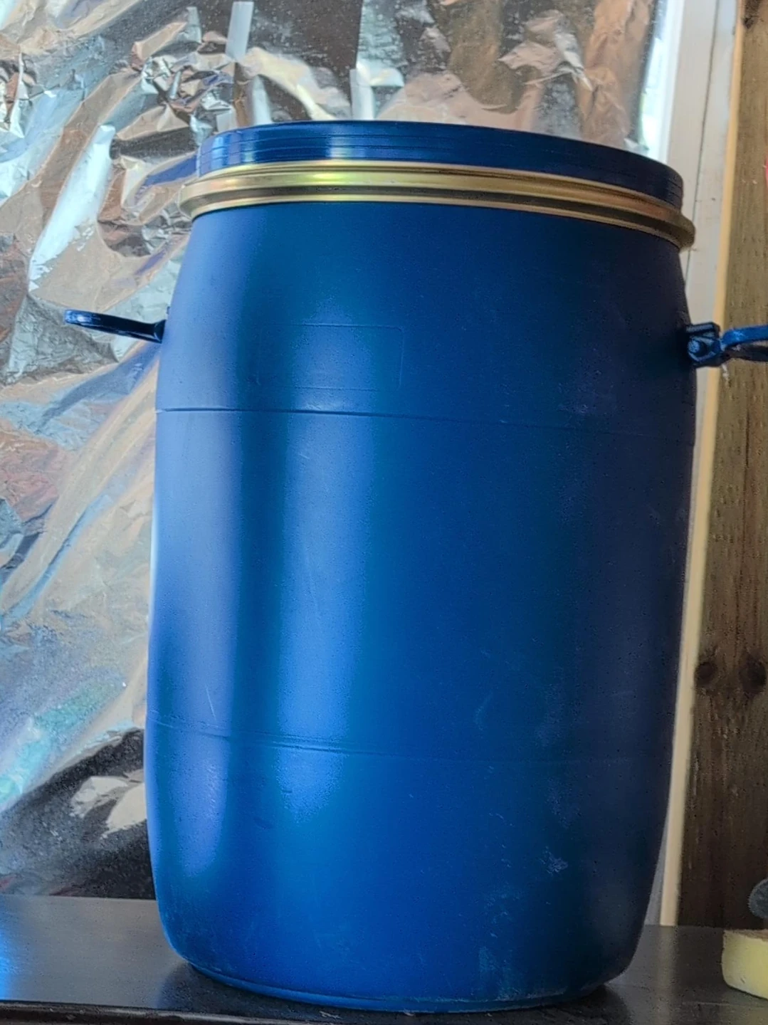 Blue Plastic Barrel $50 for two