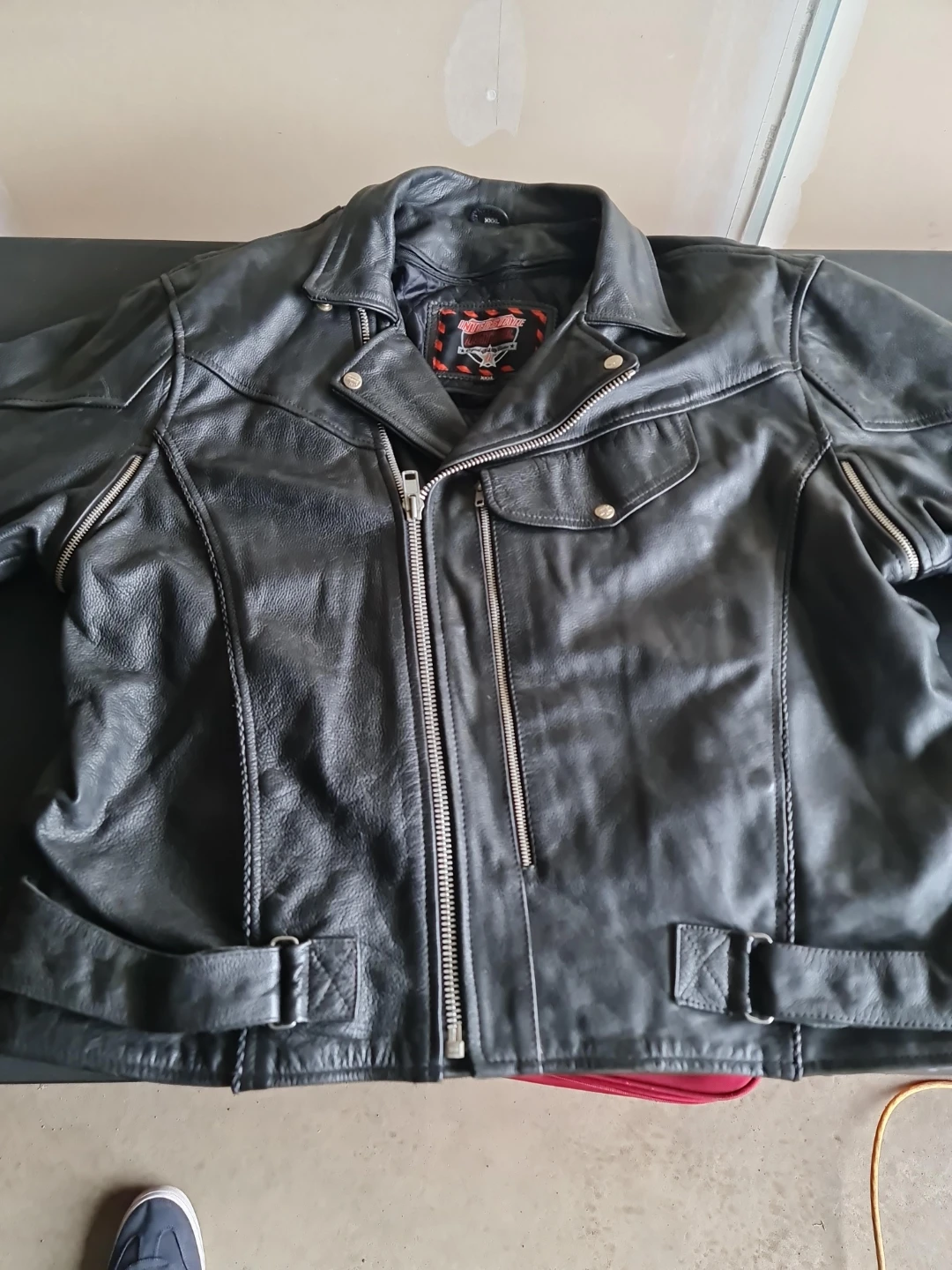Interstate Leather Motorcycle Jacket - XXXL