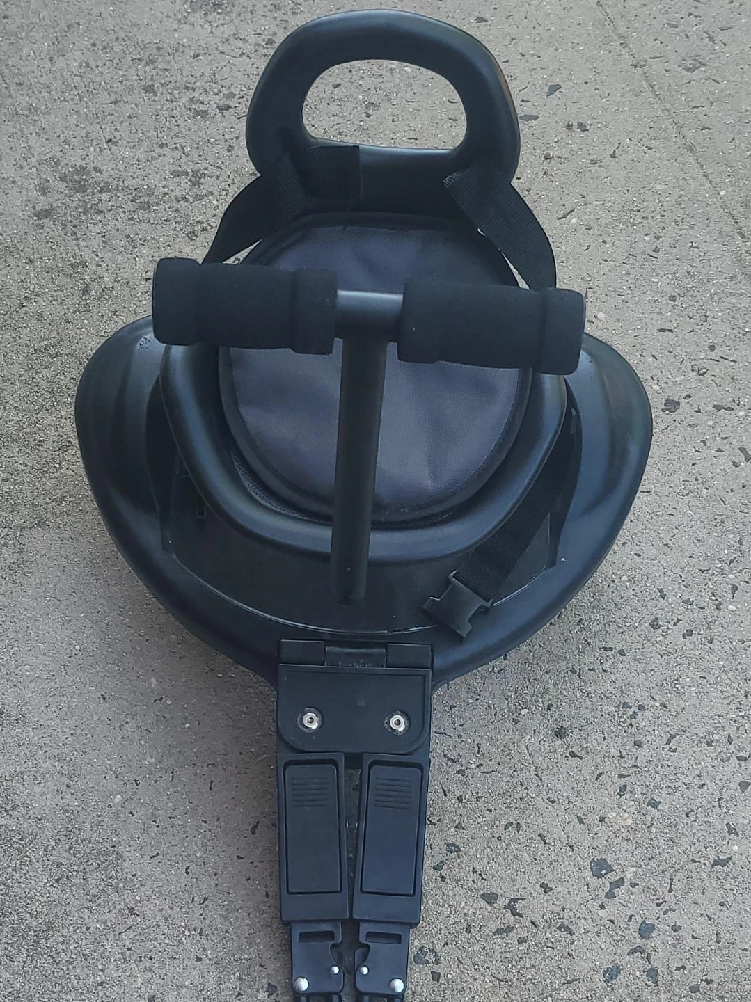 Black Ride-On Stroller Board with Seat