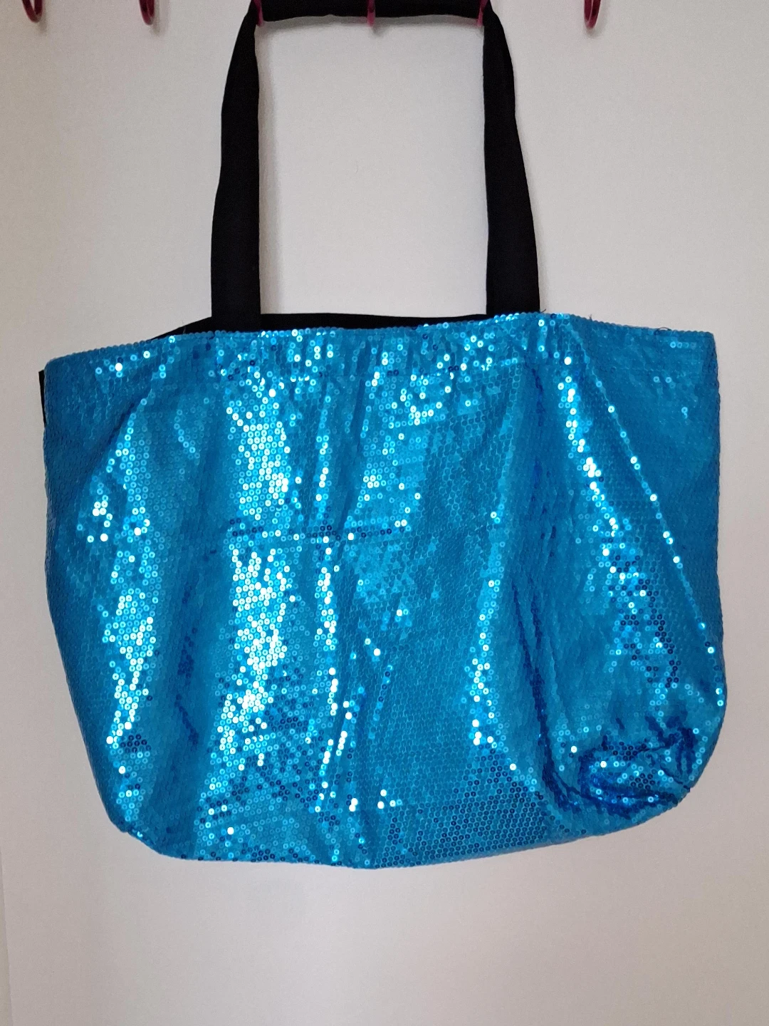 Blue Sequin Tote Bag