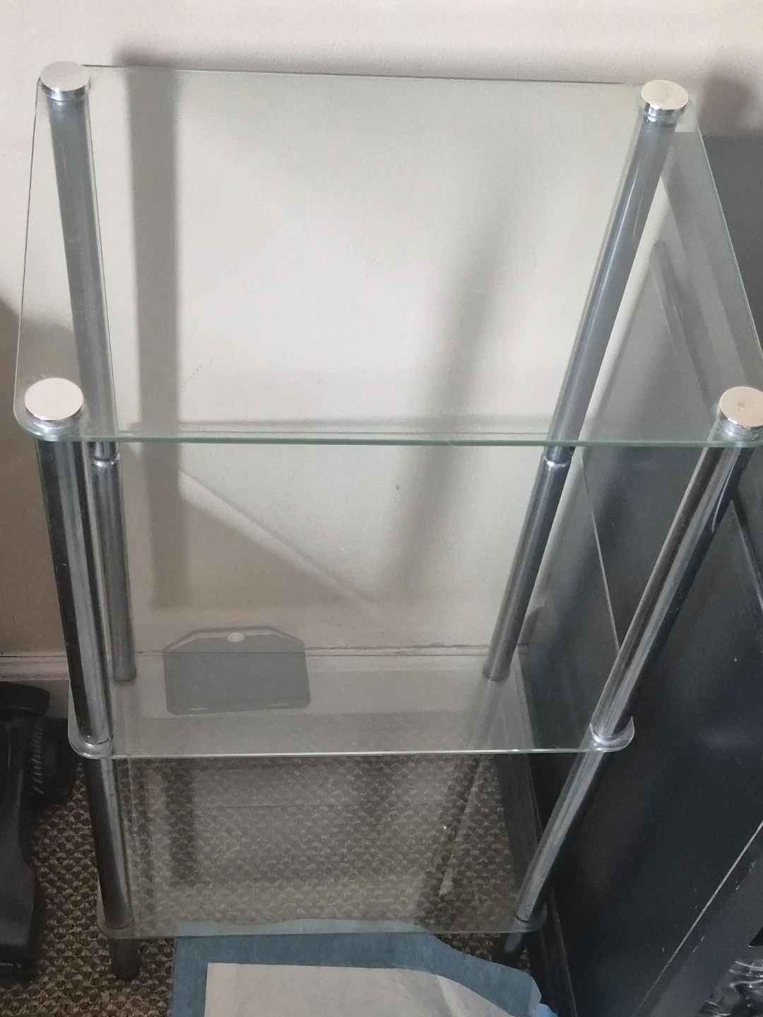 Glass and Metal Shelf Unit