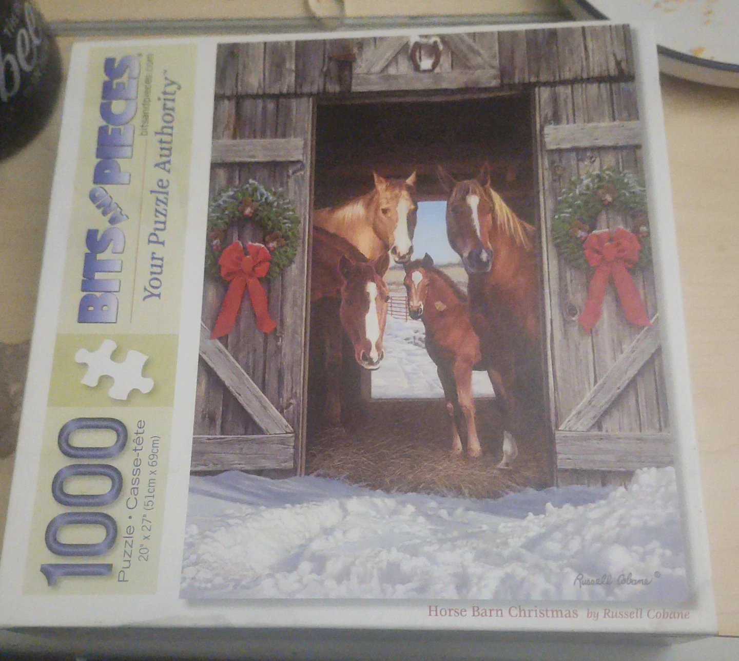 Bits & Pieces 1000 Piece Horse Barn Christmas Jigsaw Puzzle
