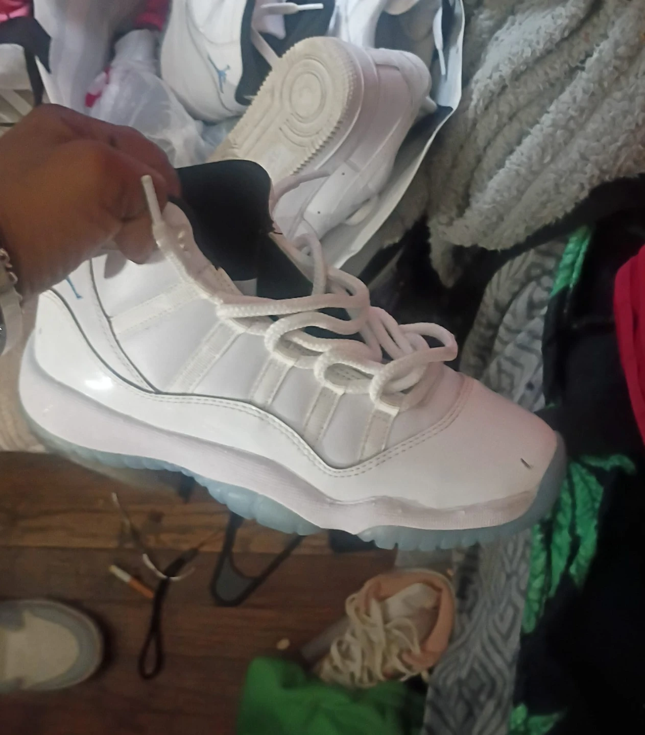 ⚽Air Jordan 11 Retro Low White Sneakers