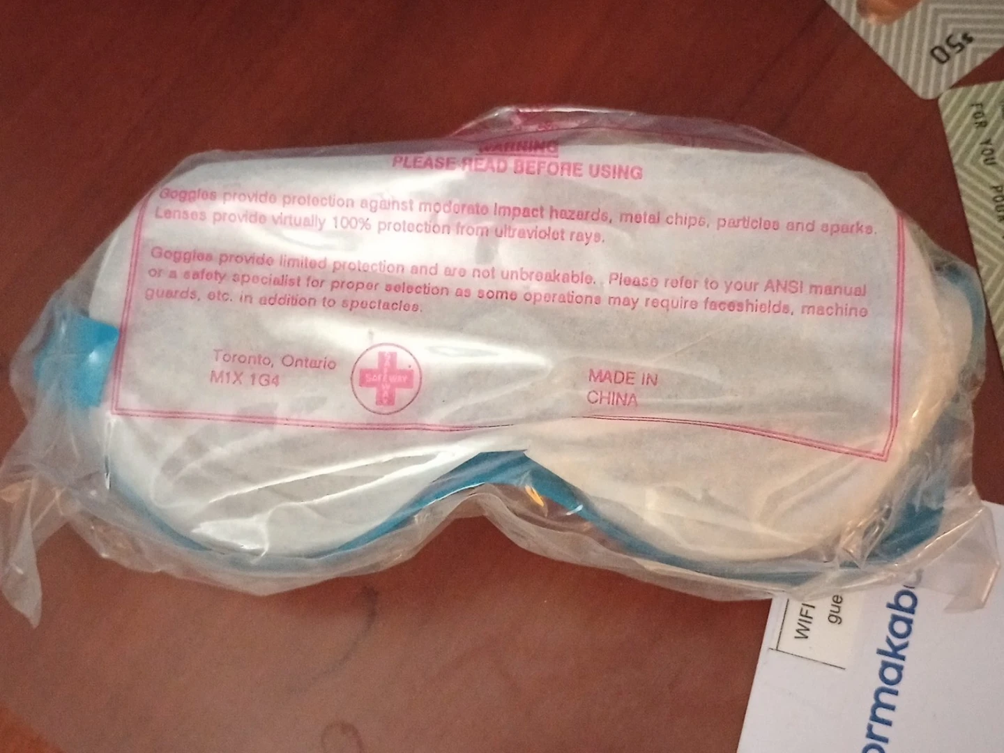 Bye all 16 for 100 Safety Goggles - White and Blue - photo 2