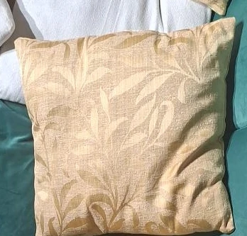 Decorative Throw Pillow - Tan Floral Pattern