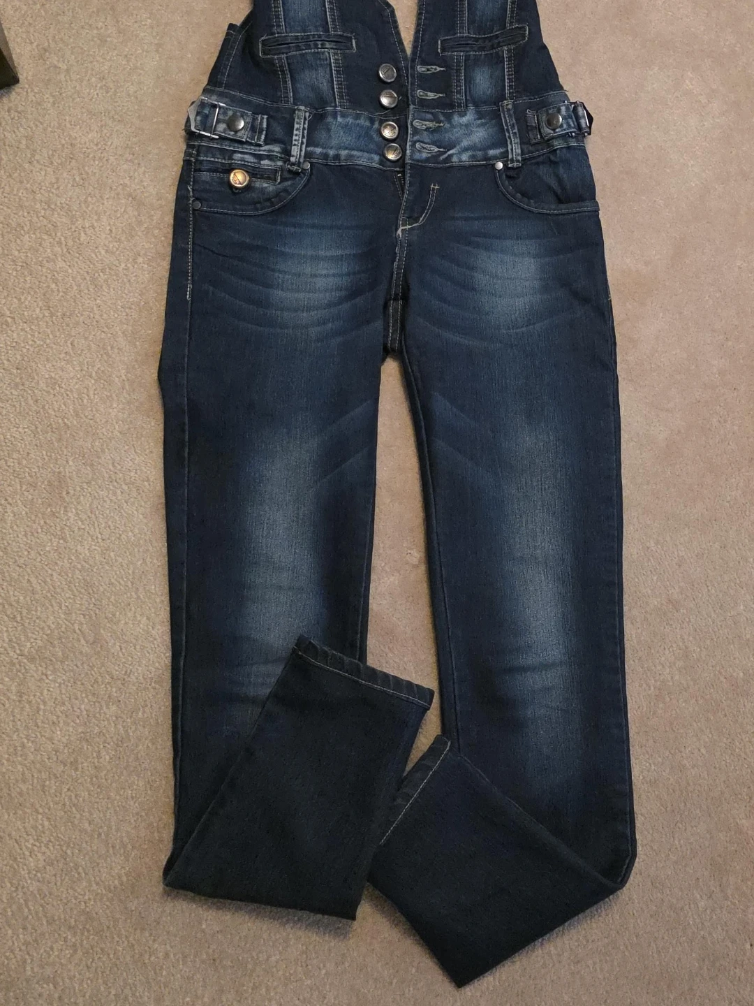 Women's Denim Overalls Size S